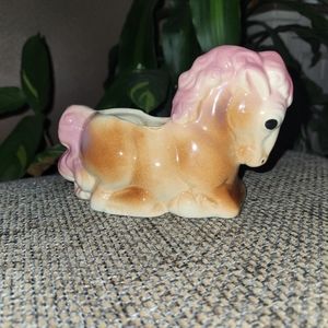 Vintage Ceramic Horse Planter 6"